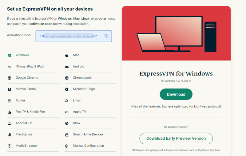 expressvpn web arayüzü