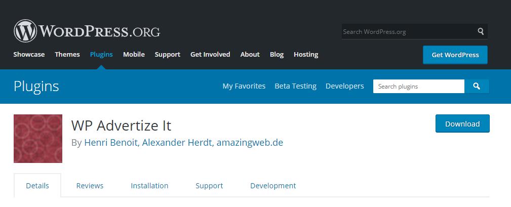 WordPress için WP Advertize It Ücretsiz Eklentisi