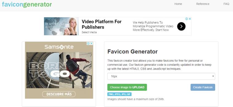 Favicongenerator.com مولد فافيكون