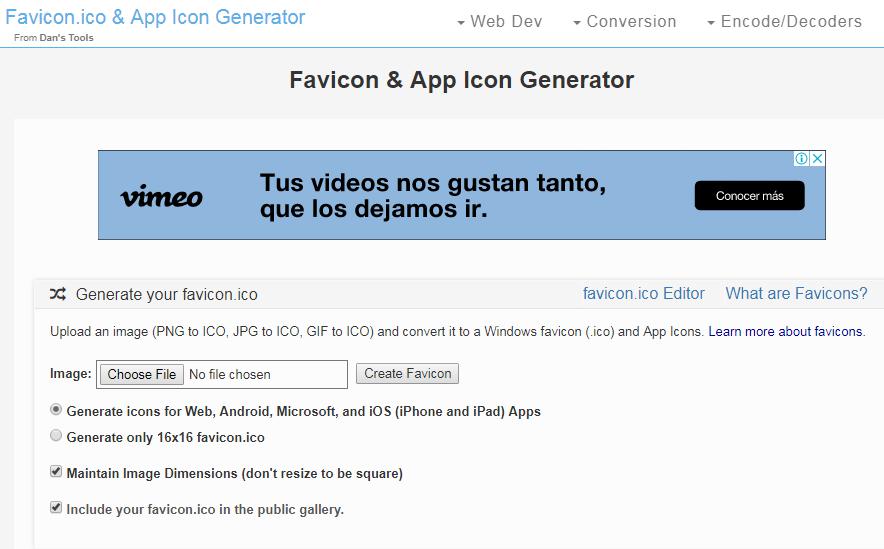 Favicon-Generator.org مولد فافيكون