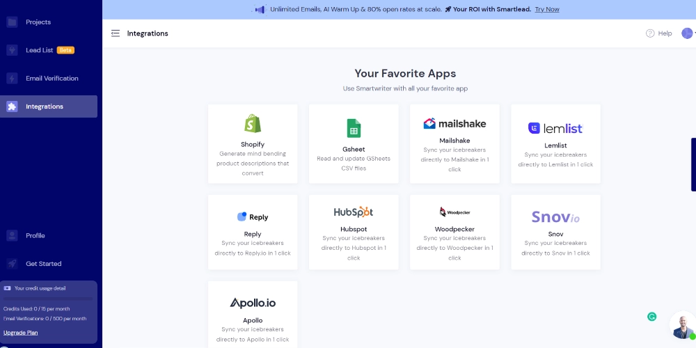 Integraciones de escritor inteligente