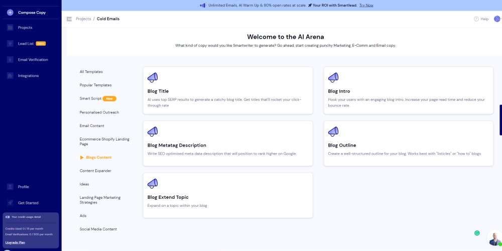 Contenido de blogs de Smartwriter