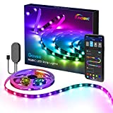 Govee RGBIC TV LED Arka Işık, APP Kontrollü TV için LED Işıklar, Müzik Senkronizasyonu, Sahne Modları, 30-50 inç TV'ler için 6.56FT RGBIC Renk Değiştiren Şerit Işıklar, USB Powered