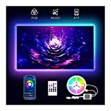 DAYBETTER TV 65 İnç için LED Işıklar, TV Led Arka Işık, 15ft Led TV Işıkları, Uzaktan Kumandalı 65-75 inç TV için USB Led Şerit Işıklar, Yatak Odası Bluetooth için Oda Led Işıkları, HDTV Mood Aydınlatma, Oyun Odası Dekoru