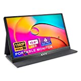 Tragbarer Monitor – KYY 15,6 Zoll 1080P FHD USB-C Tragbarer Laptop-Monitor mit Smart Cover und zwei Lautsprechern, HDMI-Computeranzeige IPS HDR Externer Gaming-Monitor für PC, Telefon, Mac, Xbox, PS4, Switch [Upgrade]