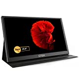Tragbarer Monitor – GTEK 15,8 Zoll IPS Full HD 1920 x 1080P Bildschirm mit Lautsprecher, zweites Dual-Computerdisplay, breiter als 15,6 Zoll, externer Reisemonitor für MacBook Laptop PC, inklusive Smart Cover