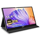 Tragbarer Monitor, QQH 15,6-Zoll-Monitor für Laptop FHD 1080P USB-C-Computeranzeige IPS-Zweitbildschirm, Mini-HDMI-Gaming-Monitor mit Smart Cover, Zwei Lautsprecher, externer Monitor für Telefon, PC, MAC, Xbox PS4
