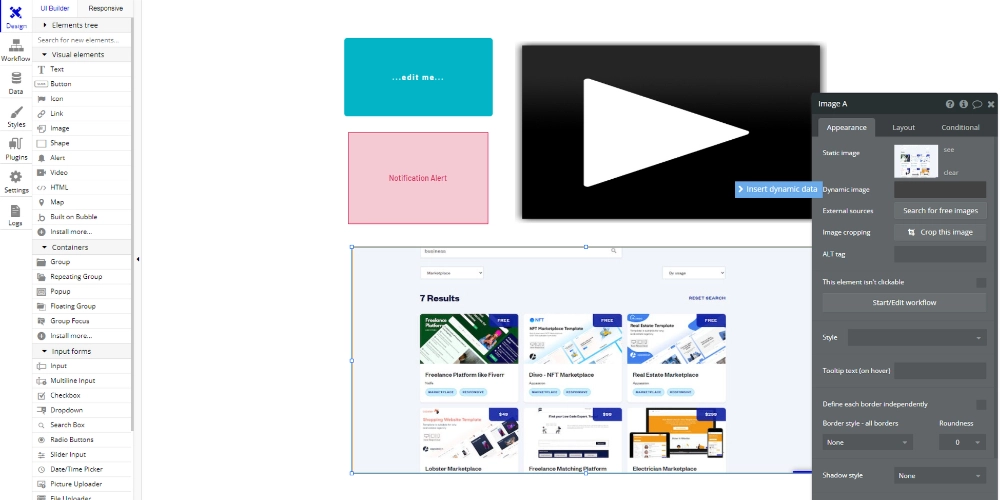GUI ของ Bubble Editor