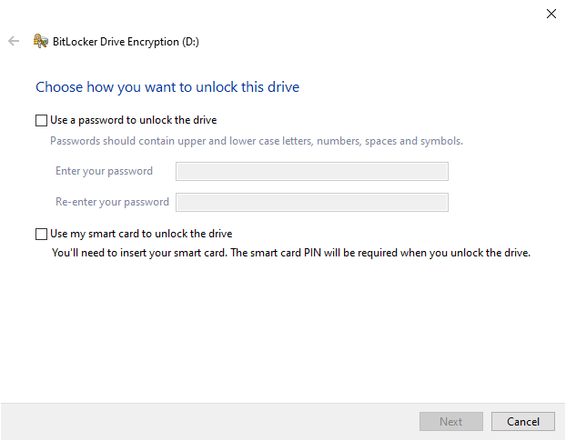 Bitlocker-Festplattenverschlüsselung