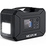 Centrală electrică portabilă NEXPOW, 296Wh 80000mAh Generator solar 110V/300W (vârf 500W) 2 prize AC/4 porturi USB/2 porturi DC/QC 3.0 porturi PD pentru iPhone 12 Sursă de alimentare cu baterie de rezervă pentru tabăra în aer liber CPAP