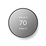 Google Nest Thermostat - ตัวควบคุมอุณหภูมิอัจฉริยะสำหรับบ้าน - ตัวควบคุมอุณหภูมิ Wifi ที่ตั้งโปรแกรมได้ - สีถ่าน