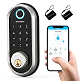 Smart Lock, SMONET Keyless Entry Door Lock ล็อคประตูด้วยลายนิ้วมือพร้อมปุ่มกด, Smart Lock Deadbolt พร้อม IC Card, ปุ่มกดหน้าจอสัมผัส, ล็อคอัตโนมัติ, การแชร์ระยะไกล, การควบคุม APP สำหรับบ้าน, อพาร์ตเมนต์ (2 ปุ่ม)