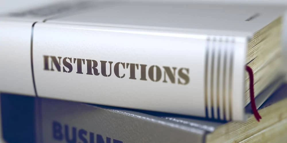 Un grand livre d'images d'instructions