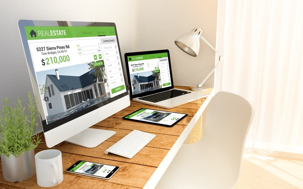 site Web affiché sur divers gadgets