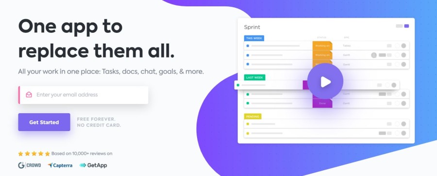 Clickup - alternatif monday.com