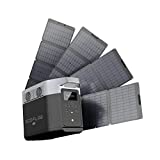 EF ECOFLOW Solar Generator DELTA Max (2000) 2016Wh dengan Panel Surya 4 X 160W, Outlet AC 6 X 2400W (Surge 5000W), Pembangkit Listrik Portabel untuk Cadangan Rumah Di Luar Ruangan Berkemah Darurat RV
