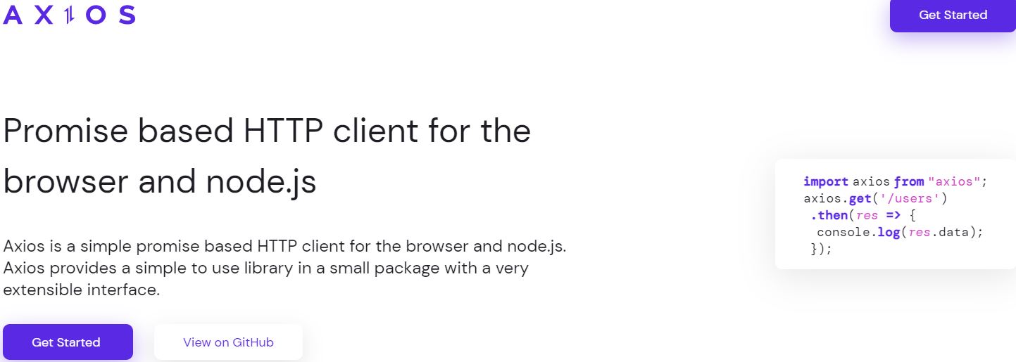 Biblioteca de solicitudes HTTPS de Axios Nodejs