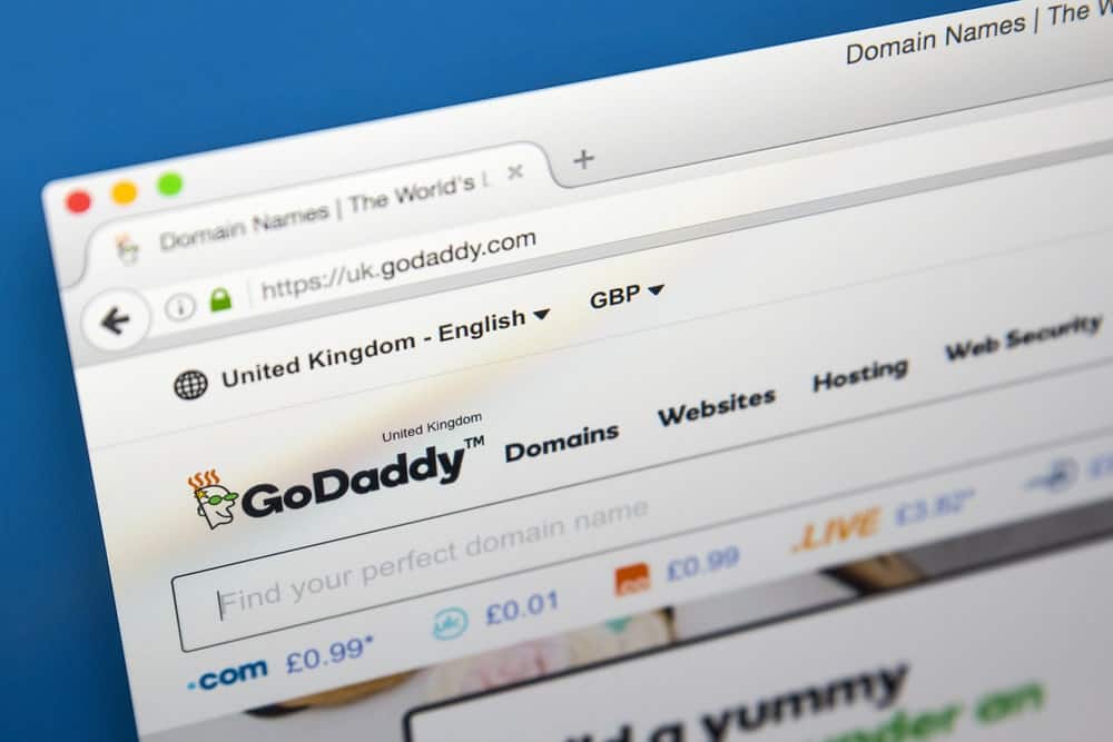 GoDaddy 웹사이트 홈페이지