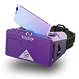 Merge VR 耳机 - 增强现实和虚拟现实耳机，玩教育游戏和观看 360 度视频，适用于课堂和家庭的 STEM 工具，适用于 iPhone 和 Android（Pulsar Purple）