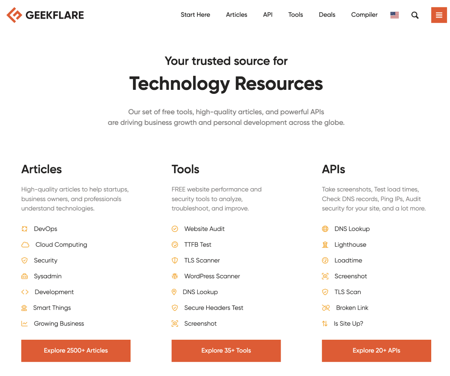 geekflare-situs web-kami-versi bahasa Inggris