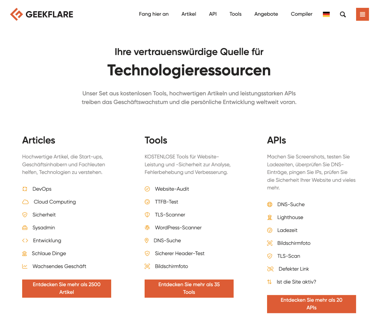 geekflare-situs web-versi Jerman