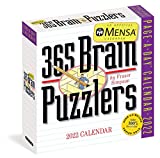 Mensa 365 Brain Puzzlers Page-A-Day Calendar 2022: Tahun penghancur otak dari pangram yang sulit, tangga kata, tantangan logika, urutan angka, dan banyak lagi.