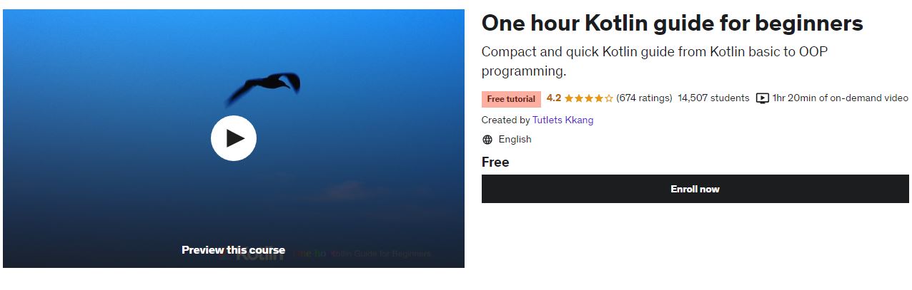무료 Kotlin 튜토리얼 Udemy
