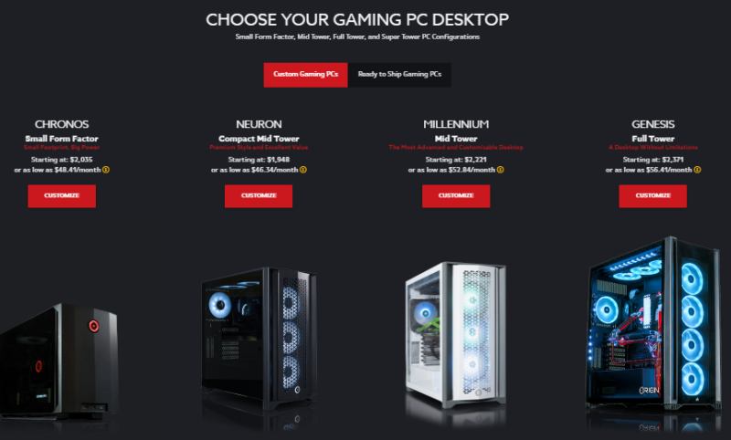 Origin-PC 맞춤형 PC 빌더
