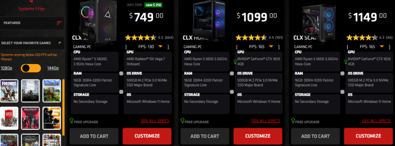 clx-gaming 맞춤형 PC 빌더