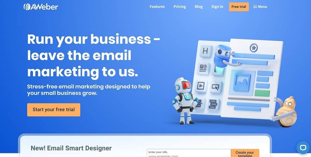 Tangkapan layar Perangkat Lunak Pemasaran Email Aweber.