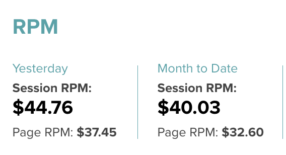 Mediavine 広告 rpm のスクリーンショット