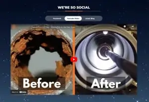 Video di siti web di un idraulico pubblicati sul loro sito.