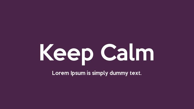 Fontul Keep Calm
