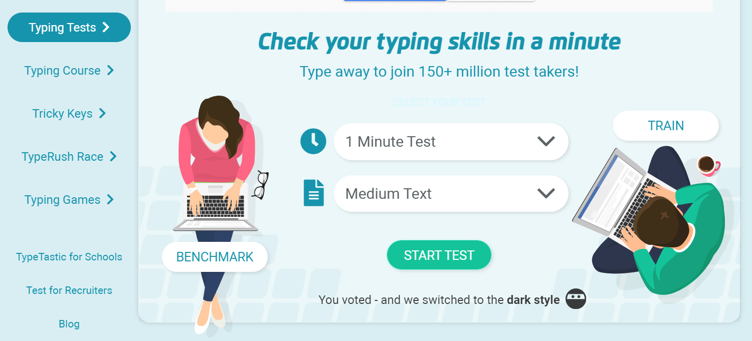 1 分あたりの単語数テスト