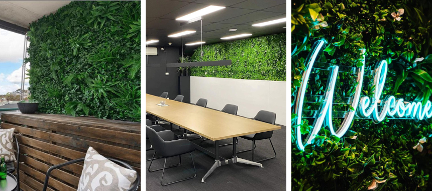 ألواح الجدران الخضراء الاصطناعية من نباتات المصمم Artificial Green Wall Panels From Designer Plants