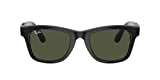 Ray-Ban unisex adulto Storie | Occhiali Wayfarer Smart, Nero Lucido/Verde, 50 mm US