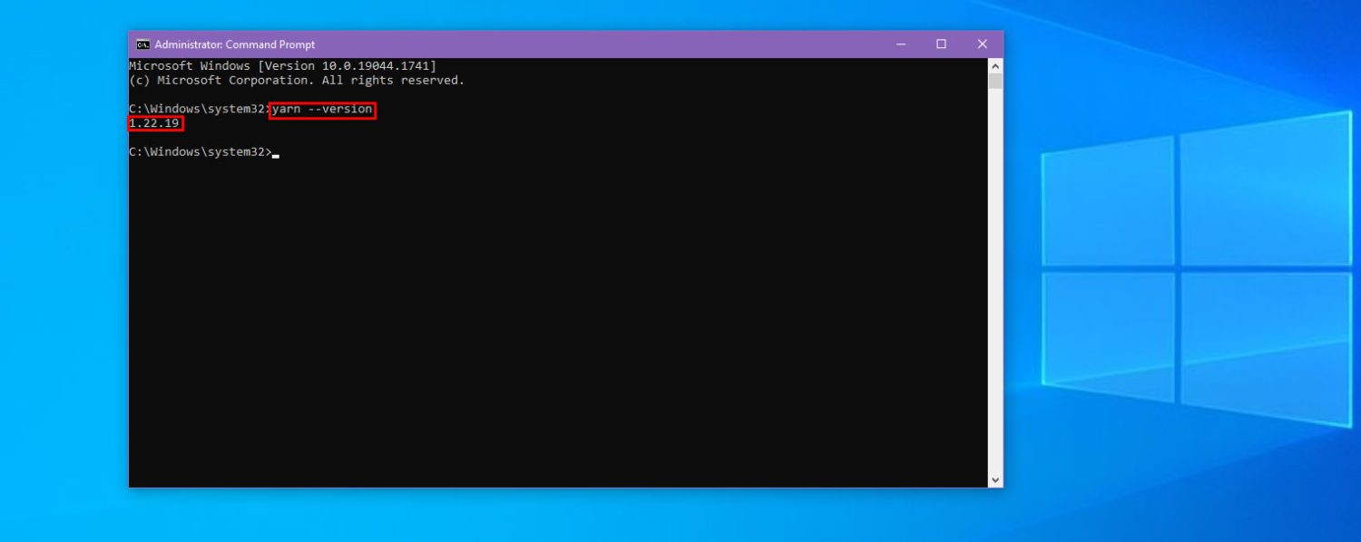 Überprüfung der Garninstallation unter Windows