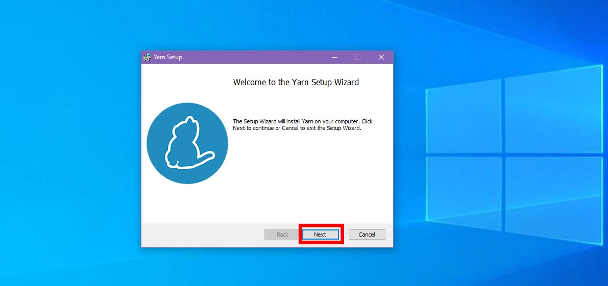 Starten der Garninstallation unter Windows