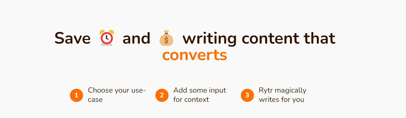 Recenzja Rytr 2022: Najlepsze narzędzie do pisania AI do tworzenia treści 3 save and write content 3 steps