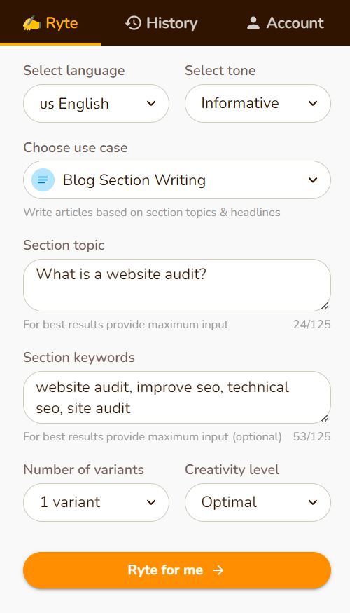Recenzja Rytr 2022: Najlepsze narzędzie do pisania AI do tworzenia treści 18 blog section writing