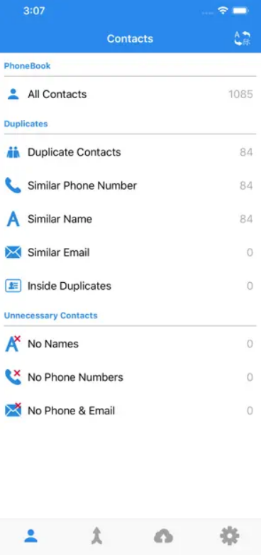 Gestionnaire de contacts en double