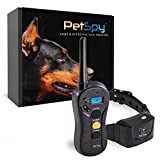 PetSpy P620 Köpekler için Titreşim, Elektrik Çarpması, Bip Sesi ile Eğitim Şok Tasması; Şarj Edilebilir ve Suya Dayanıklı Uzaktan Eğitim E-Yakası - 10-140 lbs
