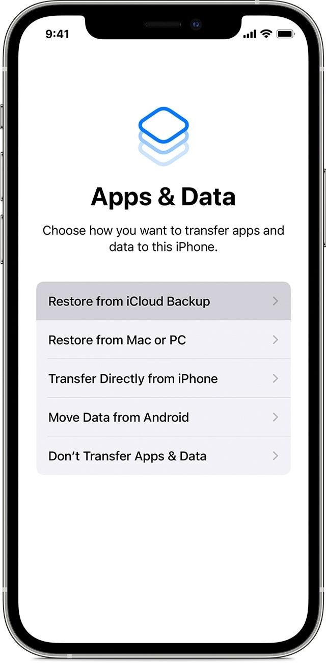przywracanie z icloud