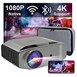 Projektor 5G WiFi Bluetooth, projektor zewnętrzny Artlii Energon2 obsługiwany 4K, natywny FHD 1080P, Dolby Audio, bezprzewodowe i przewodowe dublowanie, projektor kina domowego kompatybilny z TV Stick, iOS, Android