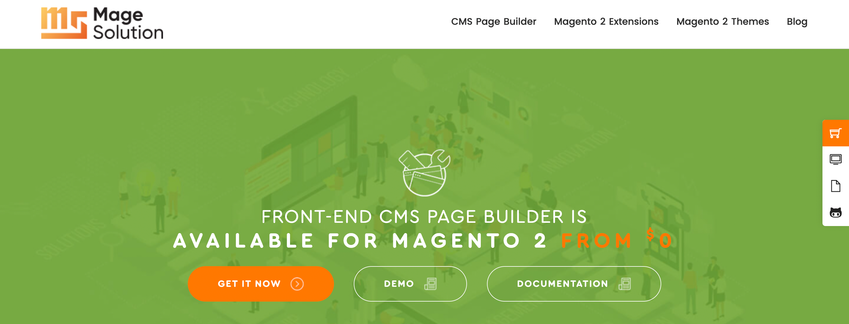 ส่วนขยายตัวสร้าง magento 2 หน้า