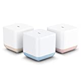 TCL Mesh Wi-Fi 系統，千兆 Wifi Mesh 網絡覆蓋多達 100 台設備，替代 WiFi 路由器和擴展器，全家 4,500 平方米。英尺覆蓋範圍、無縫高性能無線 WiFi 增強器（3 件裝）