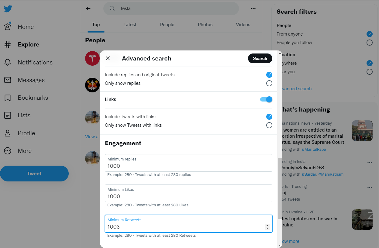 如何在 Twitter 上使用高級搜索創建參與參數