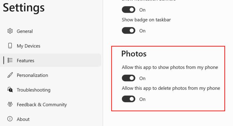 pengaturan tautan foto
