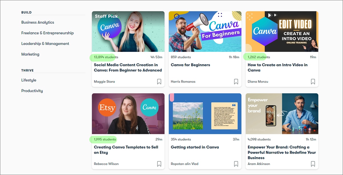 aulas de canva no skillshare