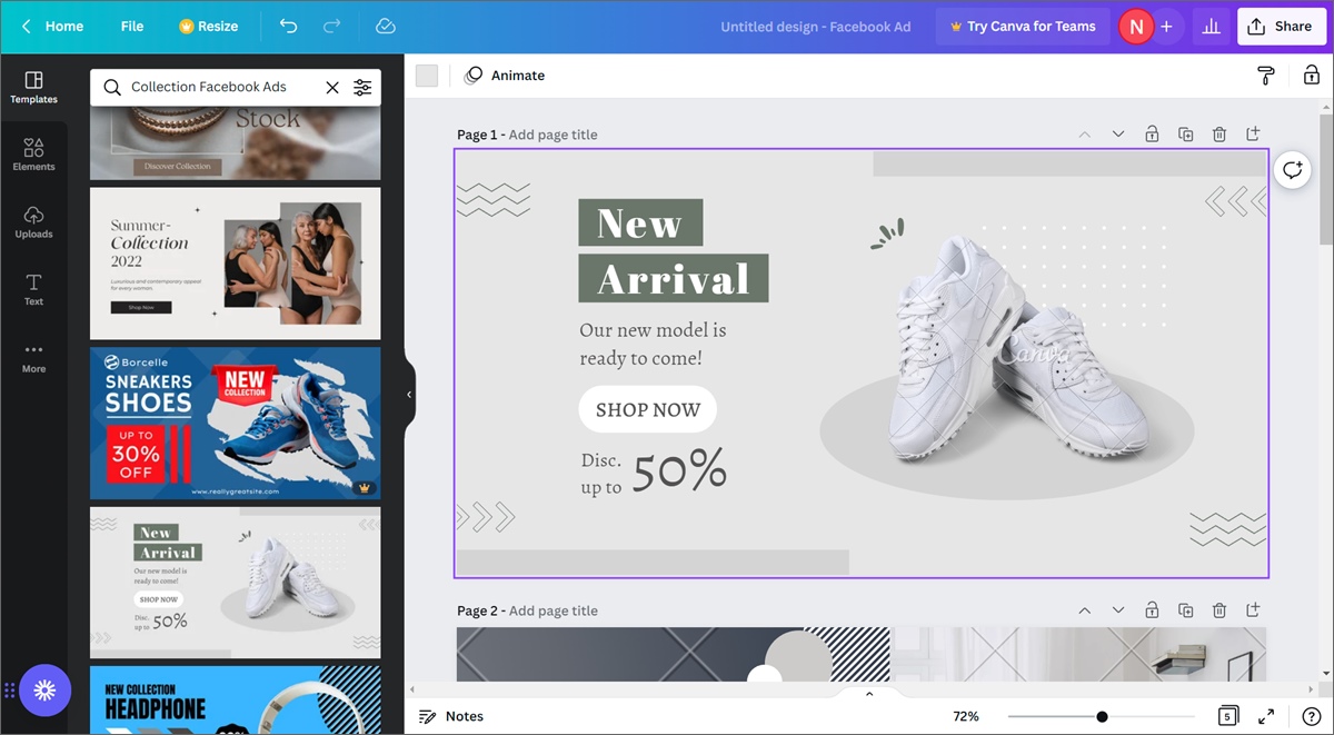 usando o canva para fazer anúncios